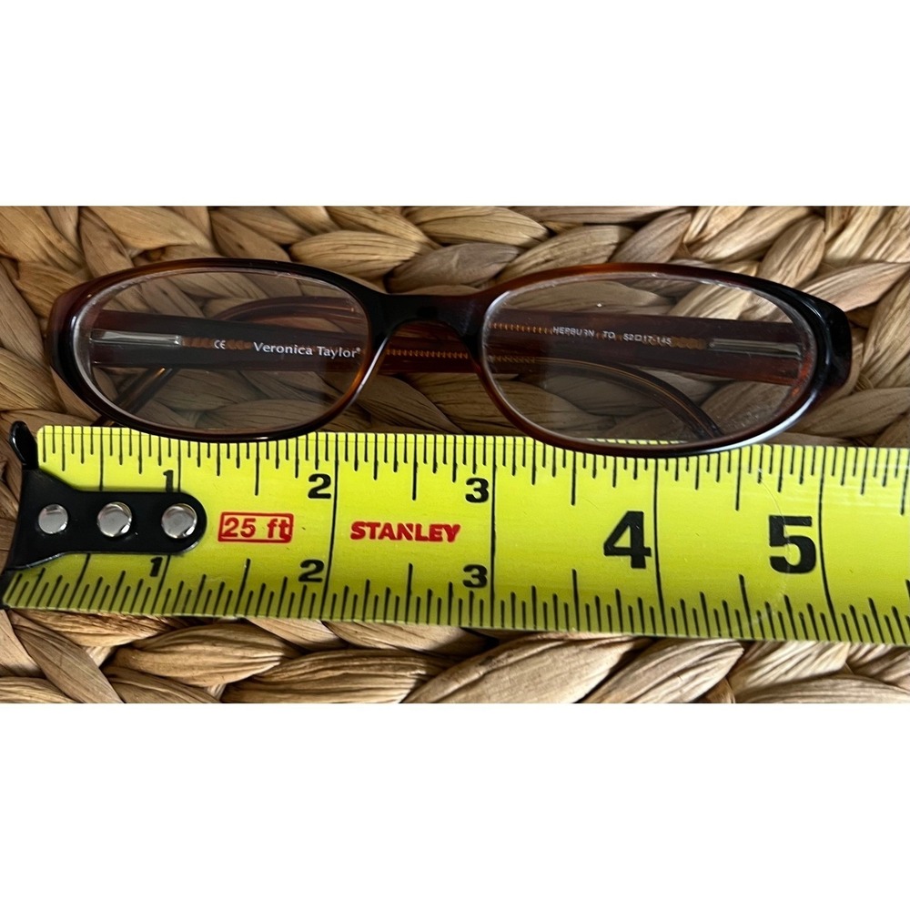 Veronica Taylor Hepburn Tortoise Oval Eyeglass Frames 52-17-145 with Case - Picture 6 of 8